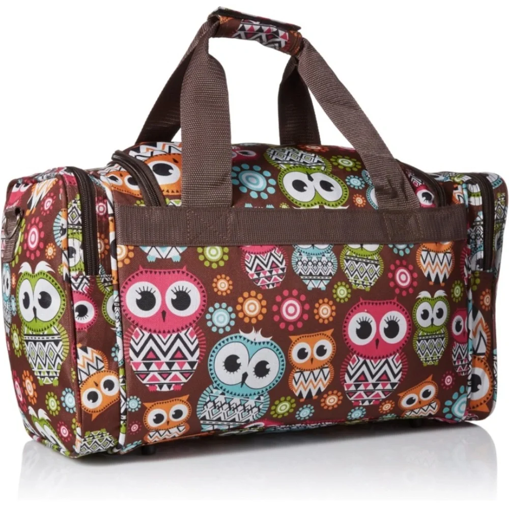 🛍️ NWT Rockland Duffel Bag Owl Print 19-Inch - Picture 2 of 7